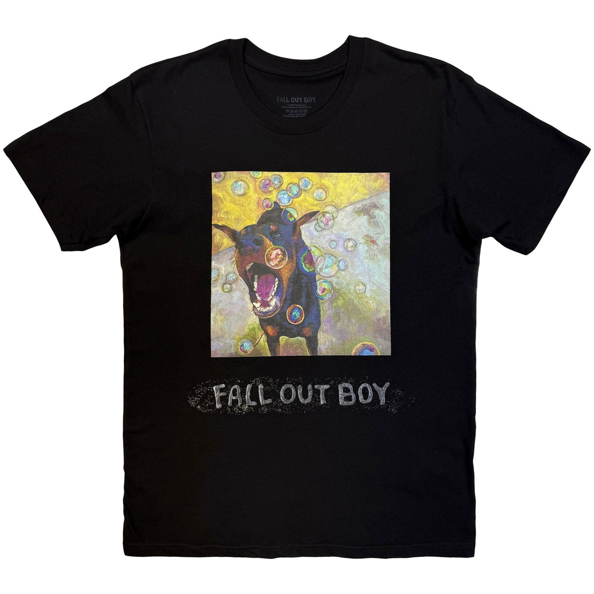 Fall Out Boy Unisex T-Shirt Dog Painting Black (M)