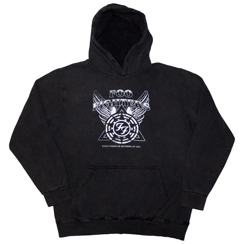Foo Fighters Unisex Pullover Hoodie Everything or Nothing At All Logo Grey (XXL)