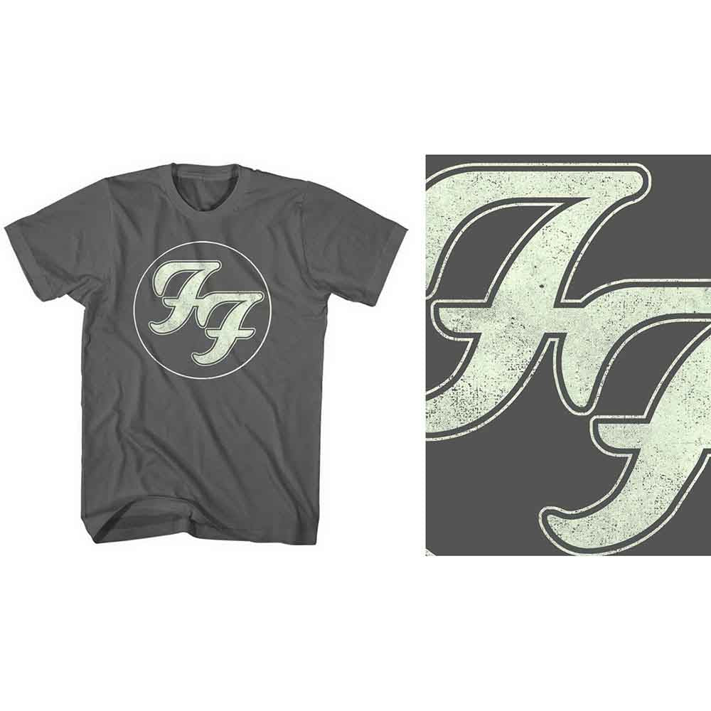 Foo Fighters Unisex T-Shirt Gold FF Logo Black (XXL)