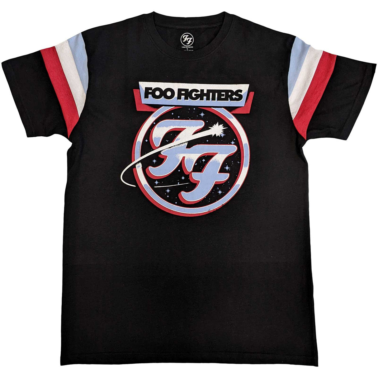 Foo Fighters Unisex Ringer T-Shirt Comet Tricolour Black (M)
