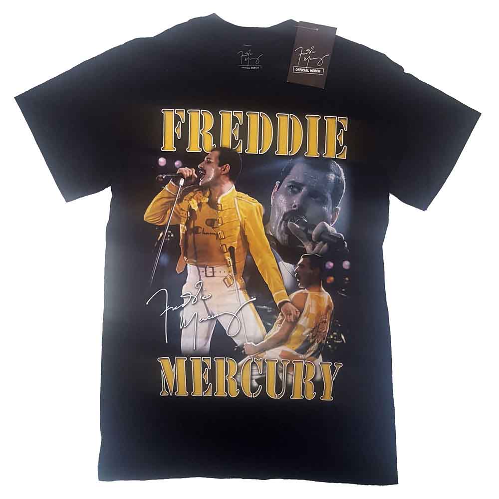 Freddie Mercury Unisex T-Shirt Live Homage Black (M)