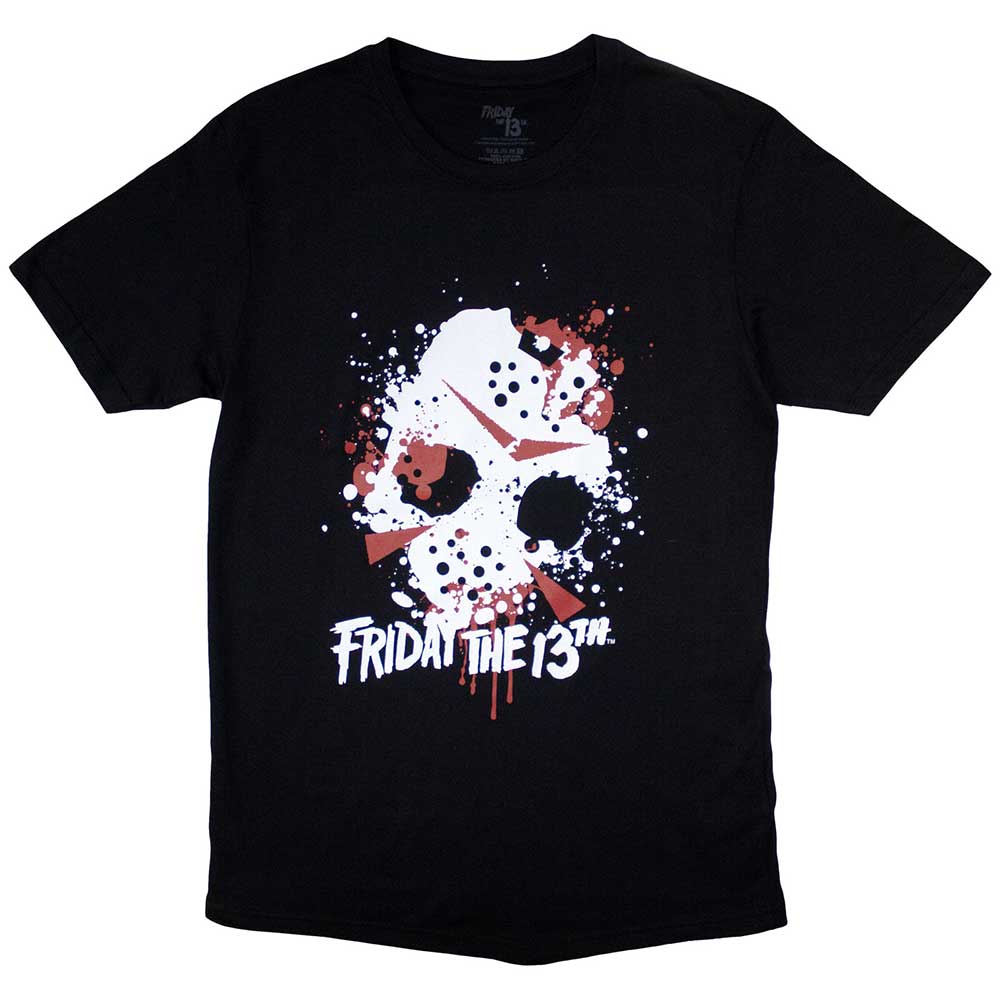 Friday the 13th Unisex T-Shirt Jason Blood Splat Black (XXL)