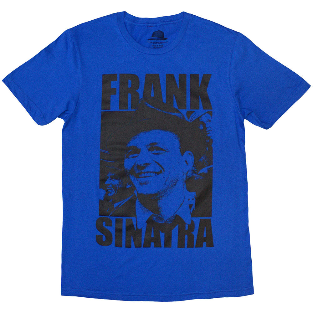 Frank Sinatra Unisex T-Shirt Montage Photos Blue (XL)
