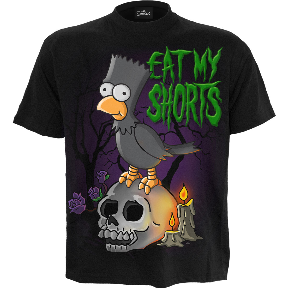 The Simpsons Unisex T-Shirt Bart Raven Black (XXXXL)