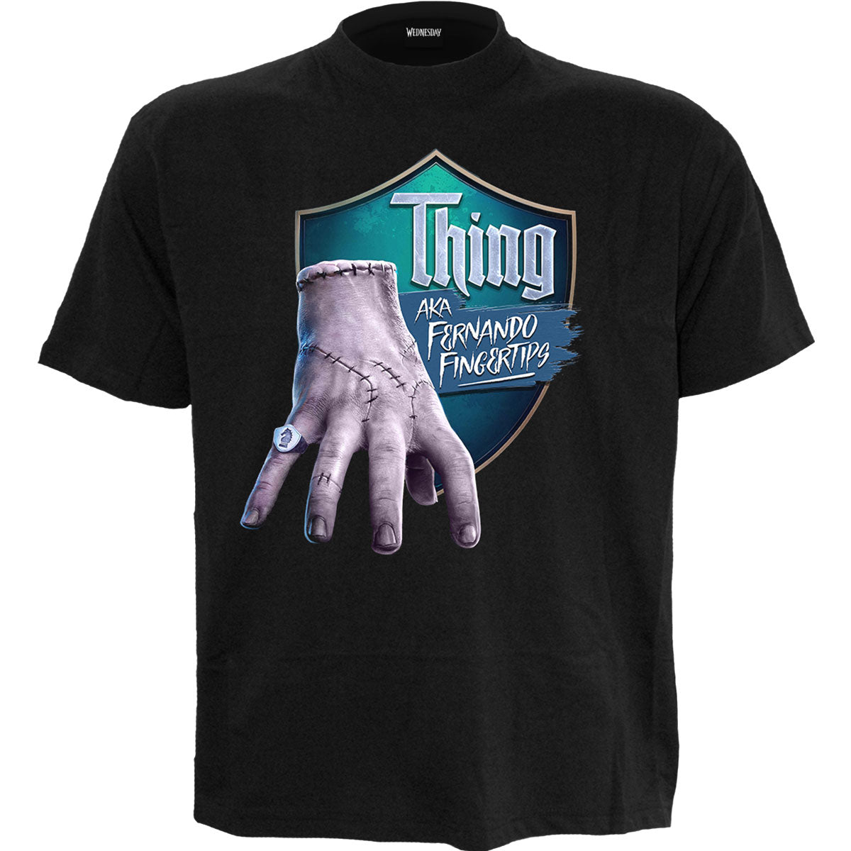 Wednesday Unisex T-Shirt Fernando Fingertips Black (XL)