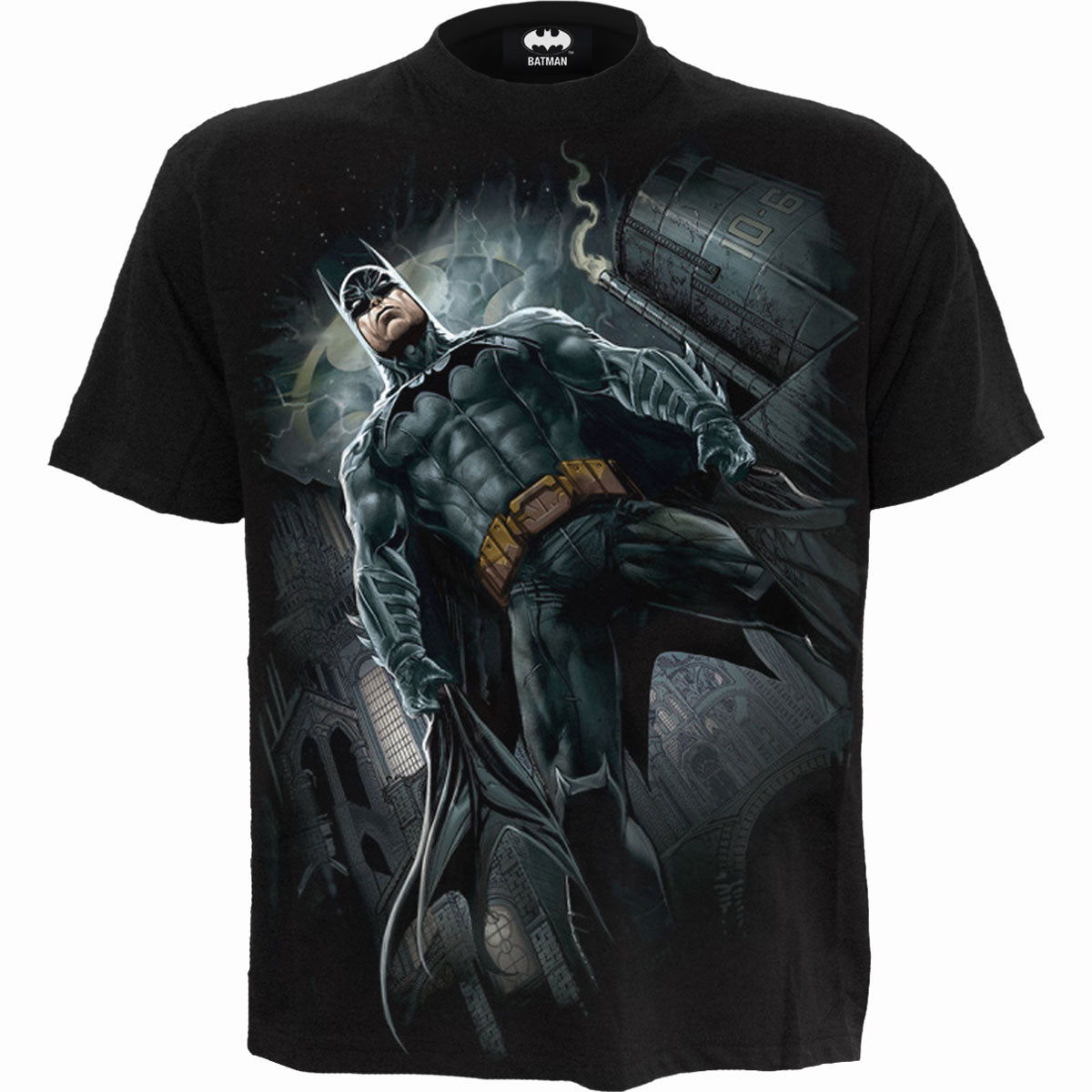 DC Comics Unisex T-Shirt Batman Call Of The Knight (Back Print) Black (L)