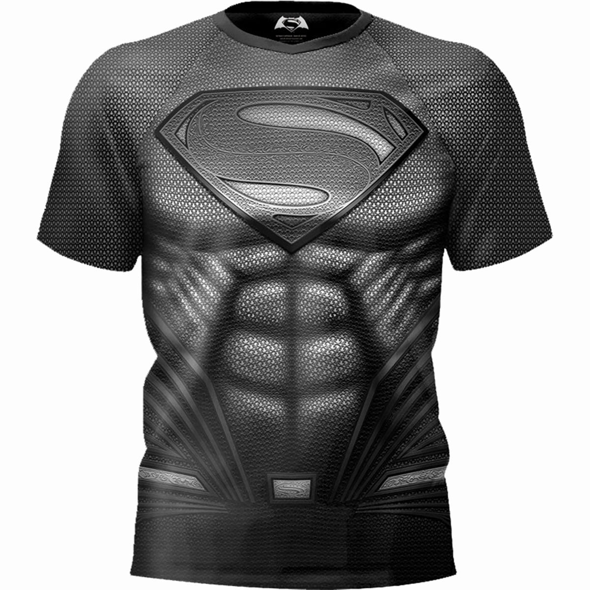 DC Comics Unisex Sustainable Football T-Shirt Superman Batman v Superman (Back Print) Black (XXL)