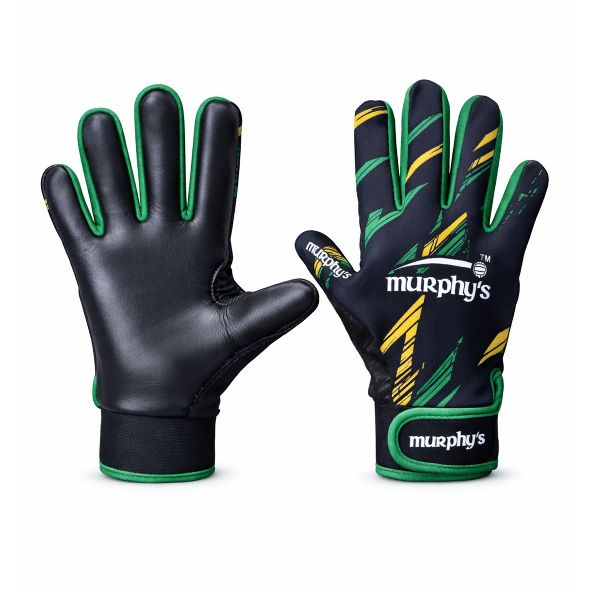 Murphy's Vision Gaelic Gloves Junior - Black/Amber/Green Junior 5 (10yrs)