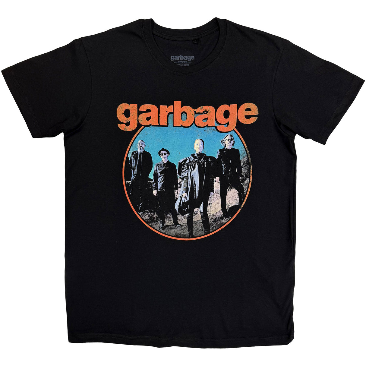 Garbage Unisex T-Shirt Band Circle Black (M)
