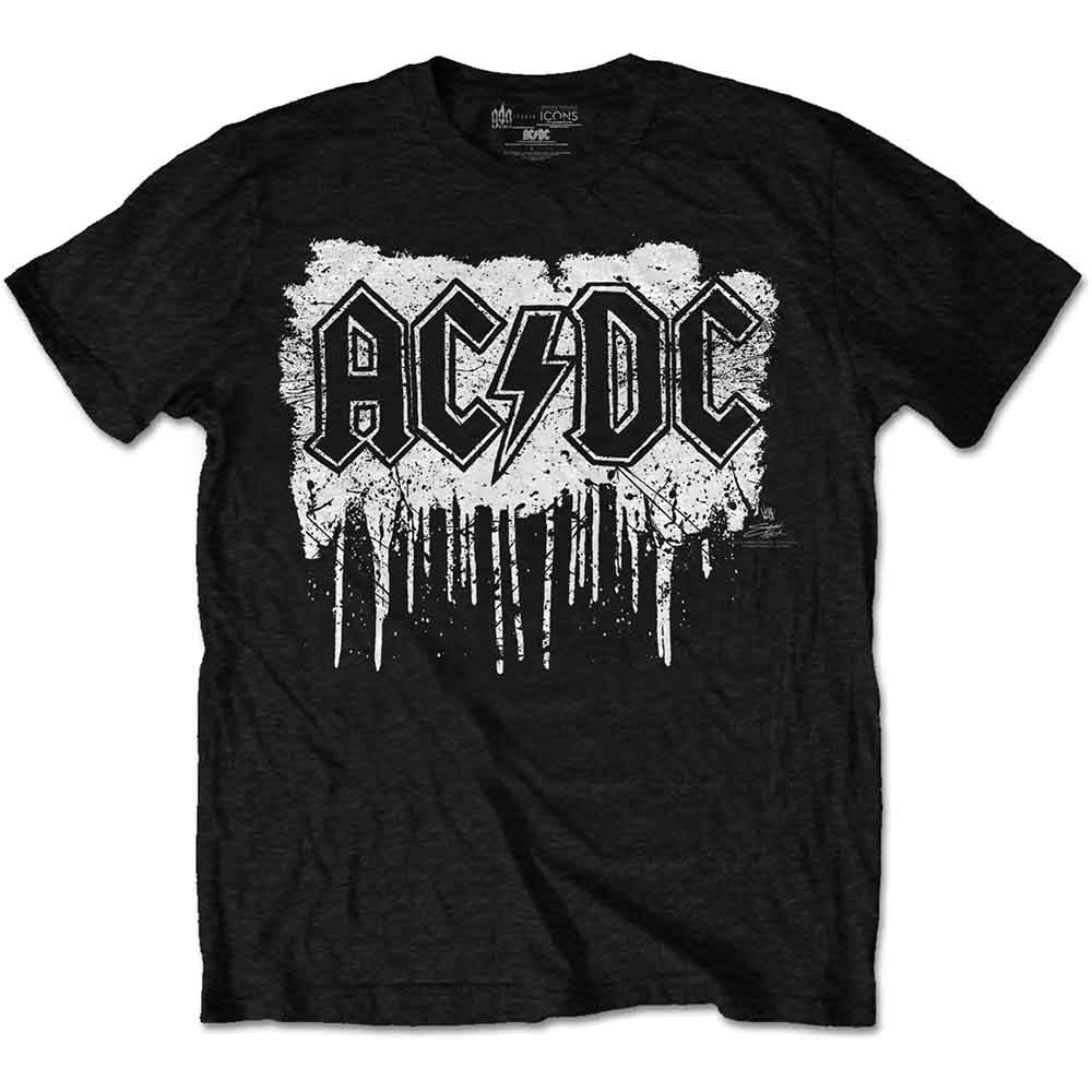 AC/DC Unisex T-Shirt Black Dripping With Excitement (L)