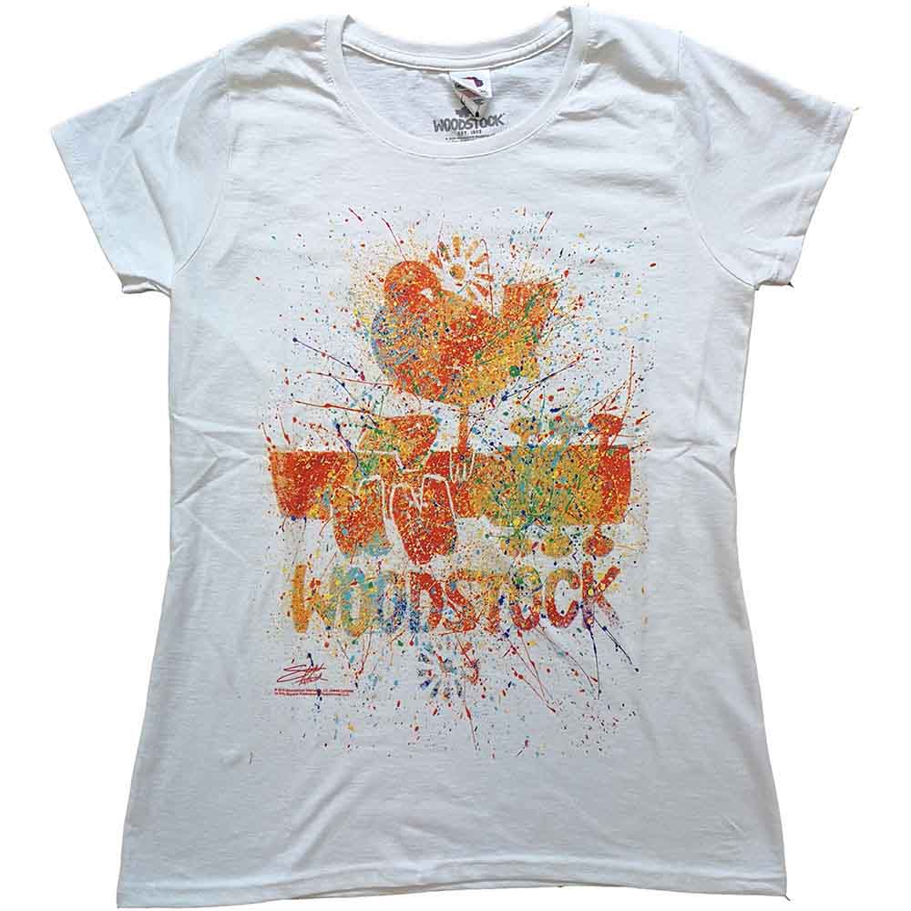 Woodstock Ladies T-Shirt Splatter White (S)