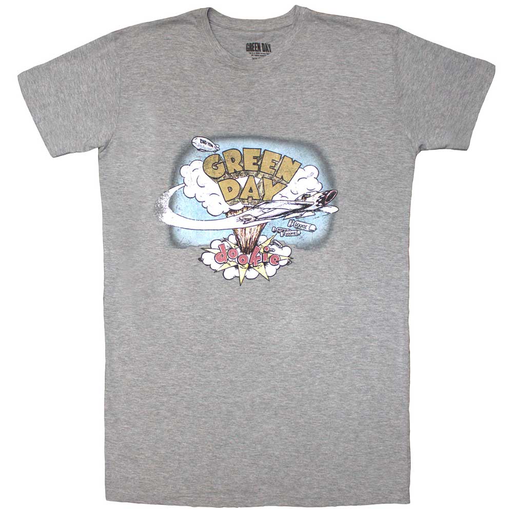 Green Day Ladies T-Shirt Dress Vintage Dookie Grey (XS)