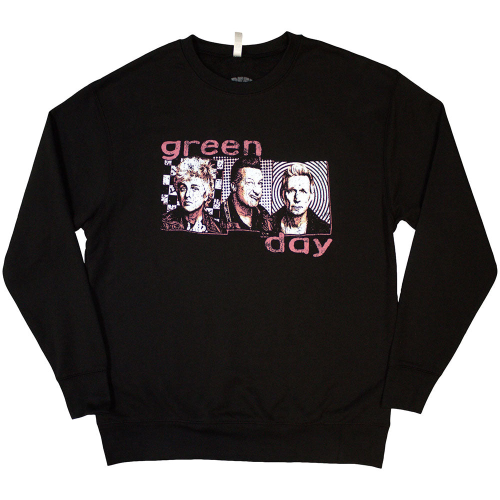 Green Day Unisex Sweatshirt 80's Summer Photo Black (XL)