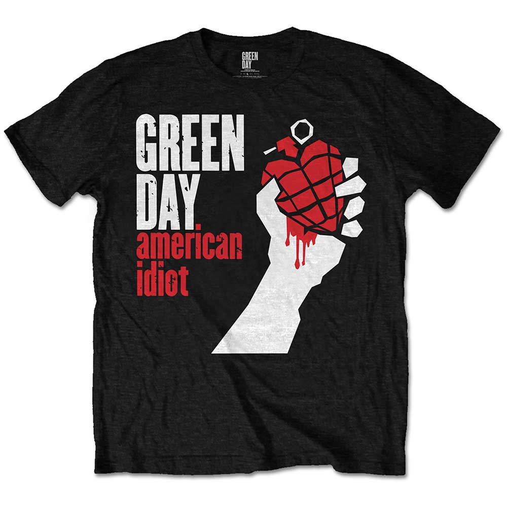 Green Day Kids T-Shirt American Idiot Black (9-10yrs)