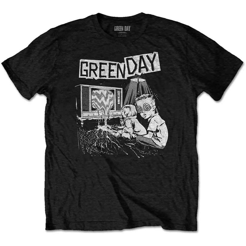 Green Day Unisex T-Shirt TV Wasteland Black (L)