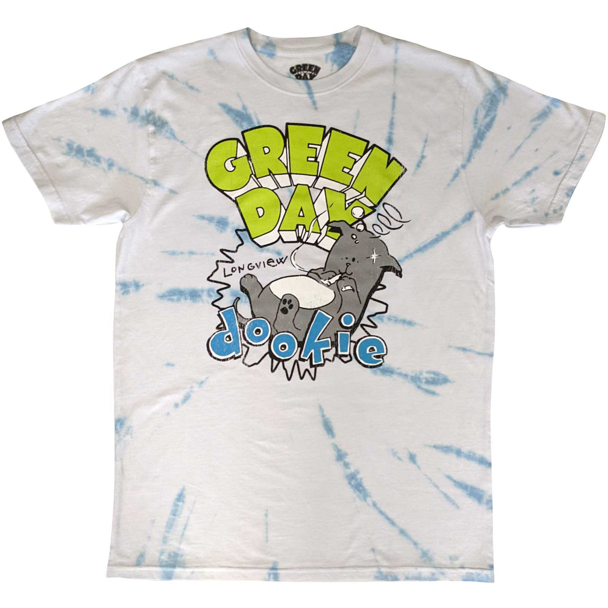 Green Day Unisex T-Shirt Dookie Longview (Wash Collection) White (M)