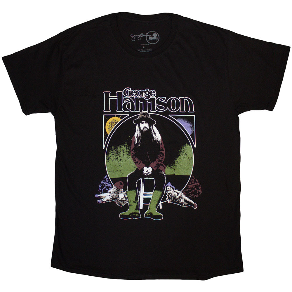 George Harrison Unisex T-Shirt Sun & Moon Black (XXL)