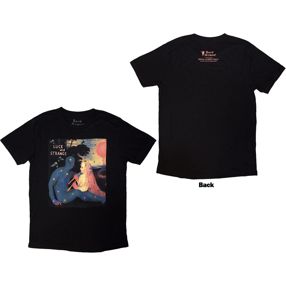 David Gilmour Unisex T-Shirt Luck & Strange London 2 (Ex-Tour) Black (S)