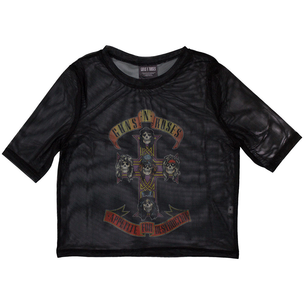 Guns N' Roses Ladies Long Sleeve T-Shirt Appetite for Destruction Black (XXL)