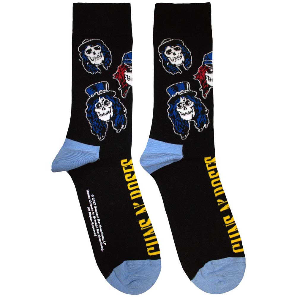Guns N' Roses Unisex Ankle Socks Skulls Band Black (UK Size 7-11)