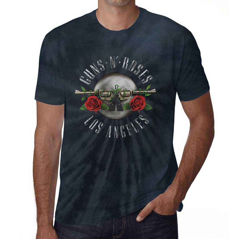 Guns N' Roses Unisex T-Shirt Los Angeles (Dip-Dye) Black (XXL)