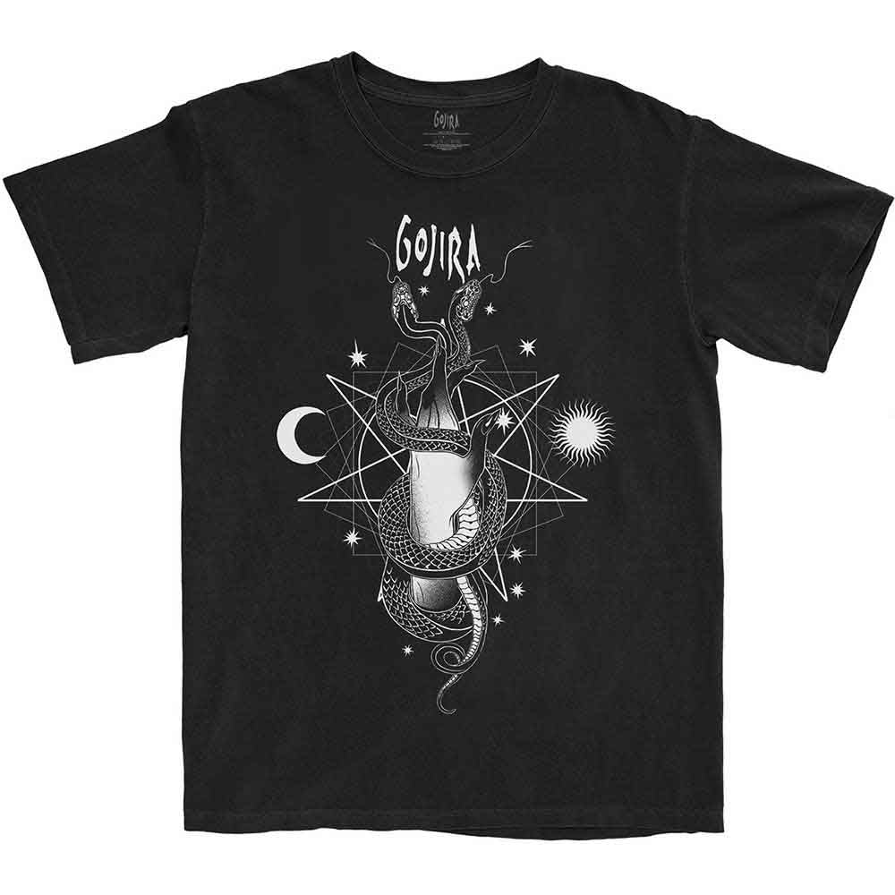 Gojira Unisex T-Shirt Celestial Snakes Black (L)