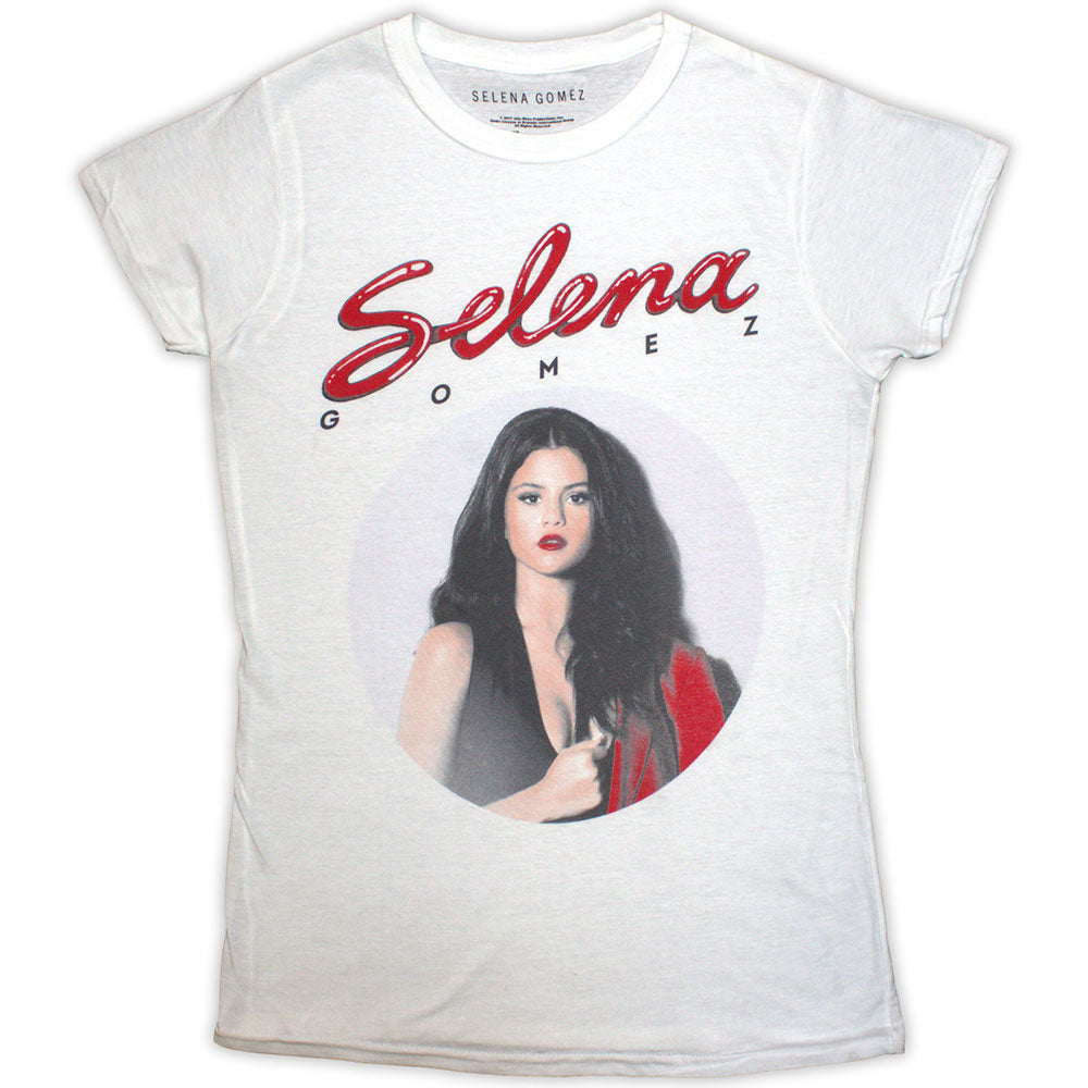 Selena Gomez Ladies T-Shirt 80's Glam White (XL)