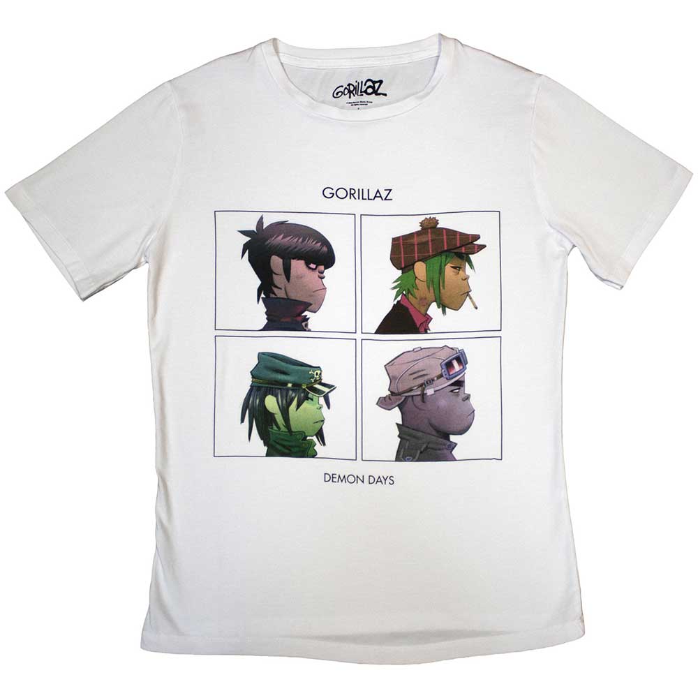 Gorillaz Ladies T-Shirt Demon Days White (S)