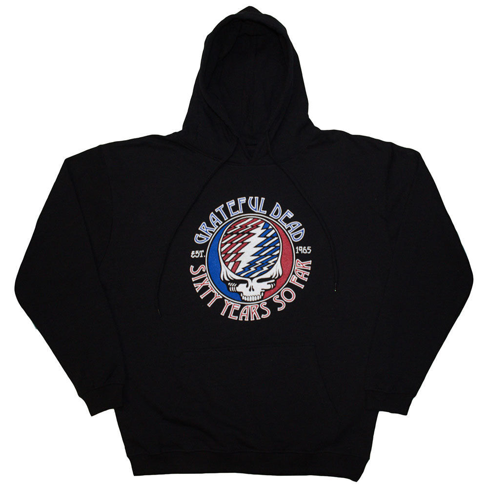 Grateful Dead Unisex Pullover Hoodie Stealie 60 Black (S)