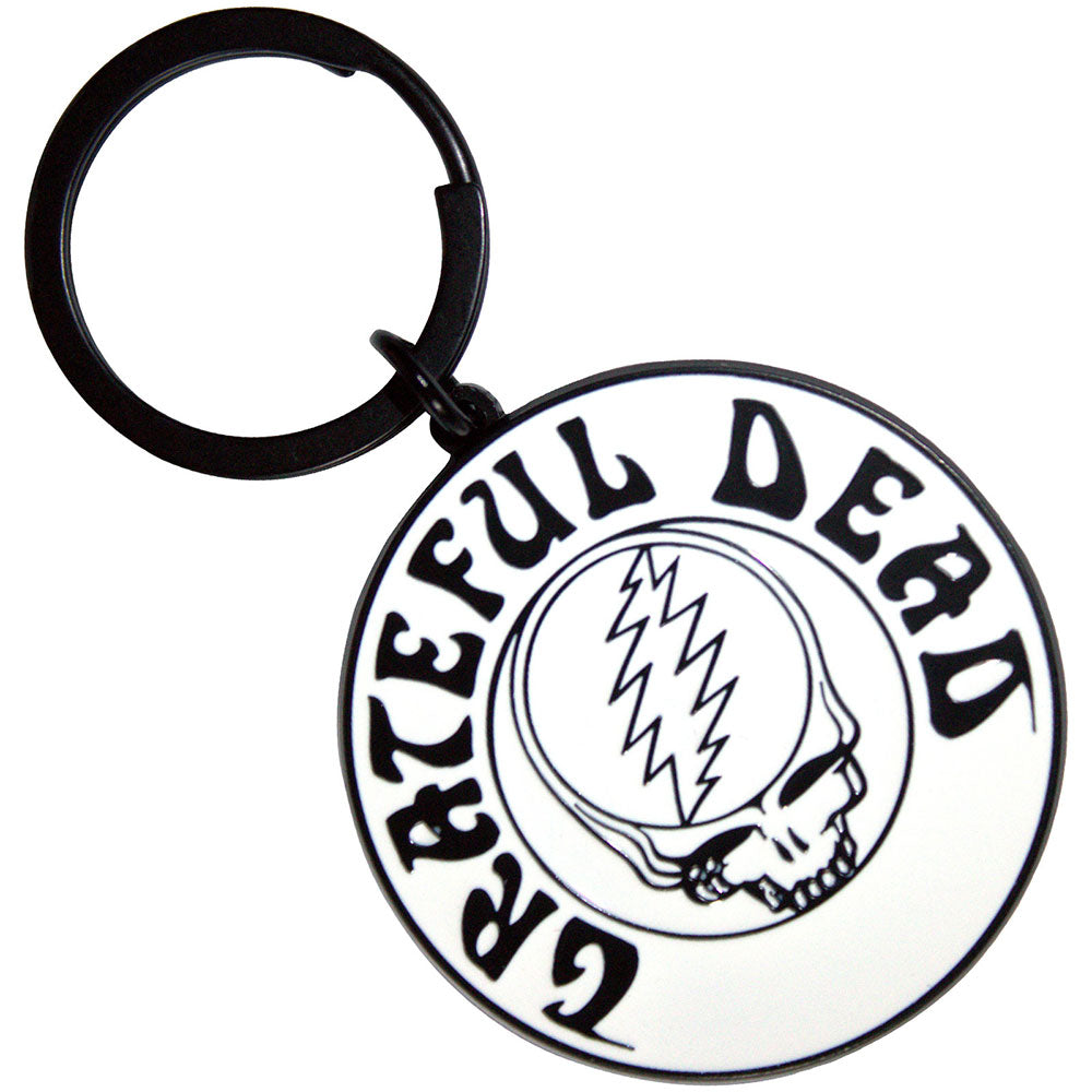 Grateful Dead Keychain Steal Your Face Mono Black