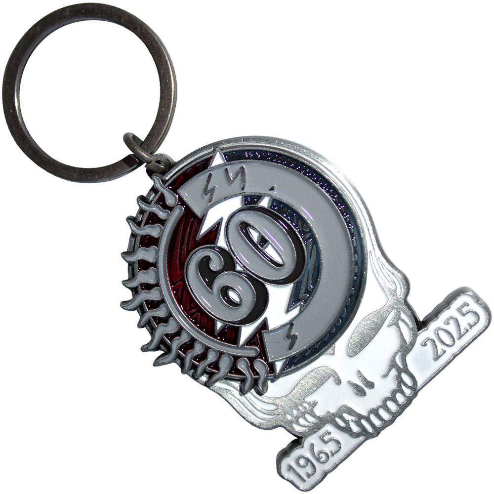 Grateful Dead Keychain 60th Anniversary Skull
