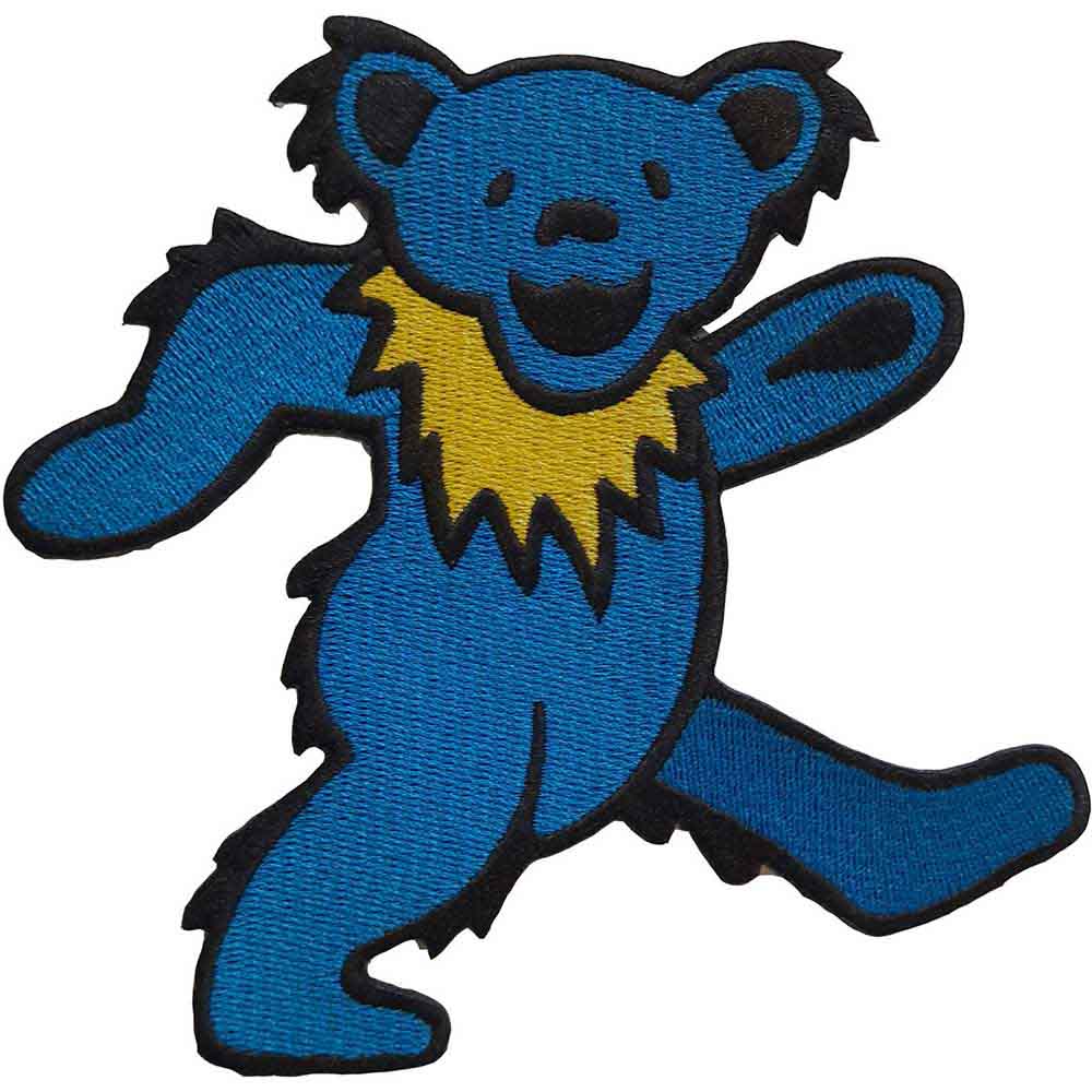 Grateful Dead Standard Patch Blue Dancing Bear (Iron-On)