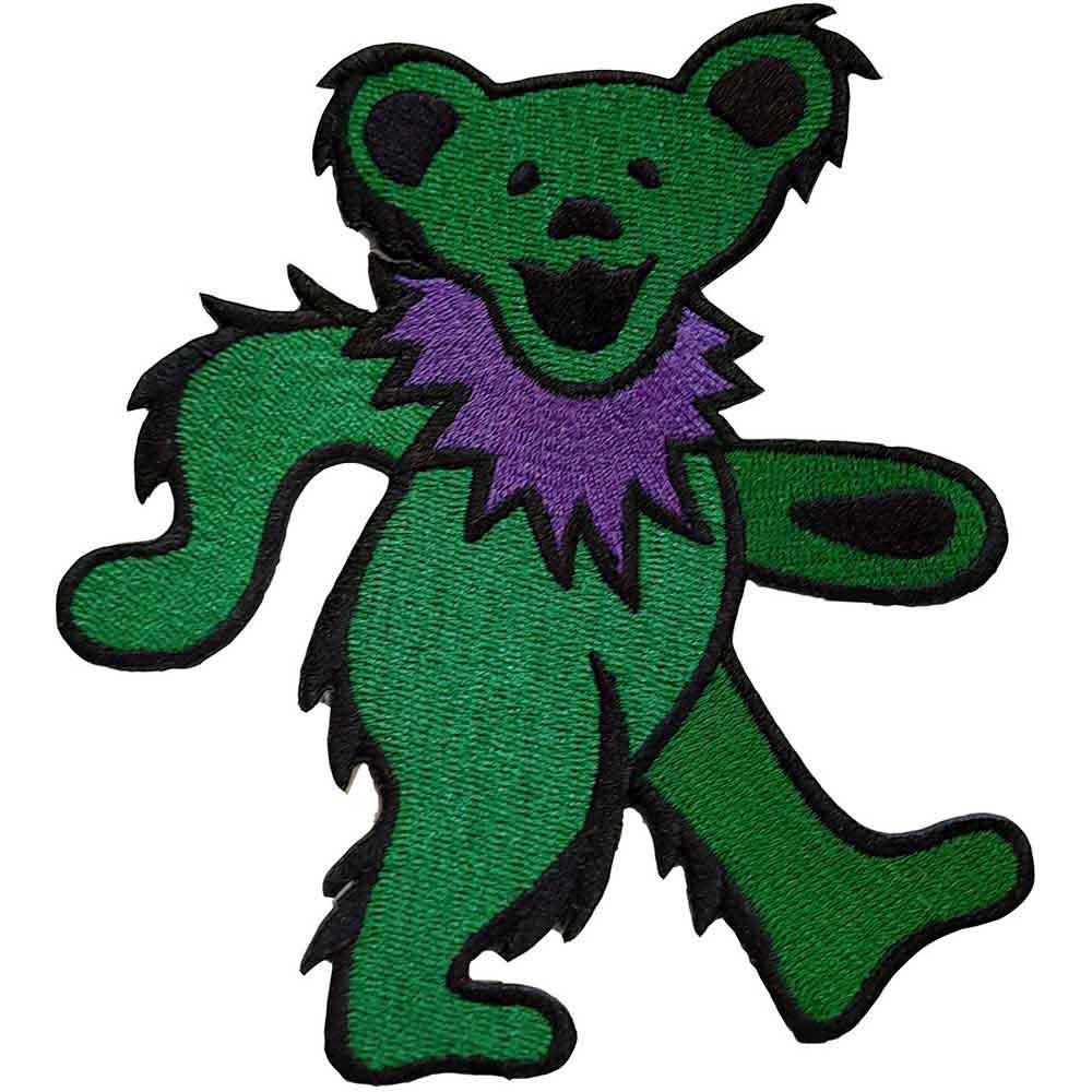 Grateful Dead Standard Patch Green Dancing Bear (Iron-On)