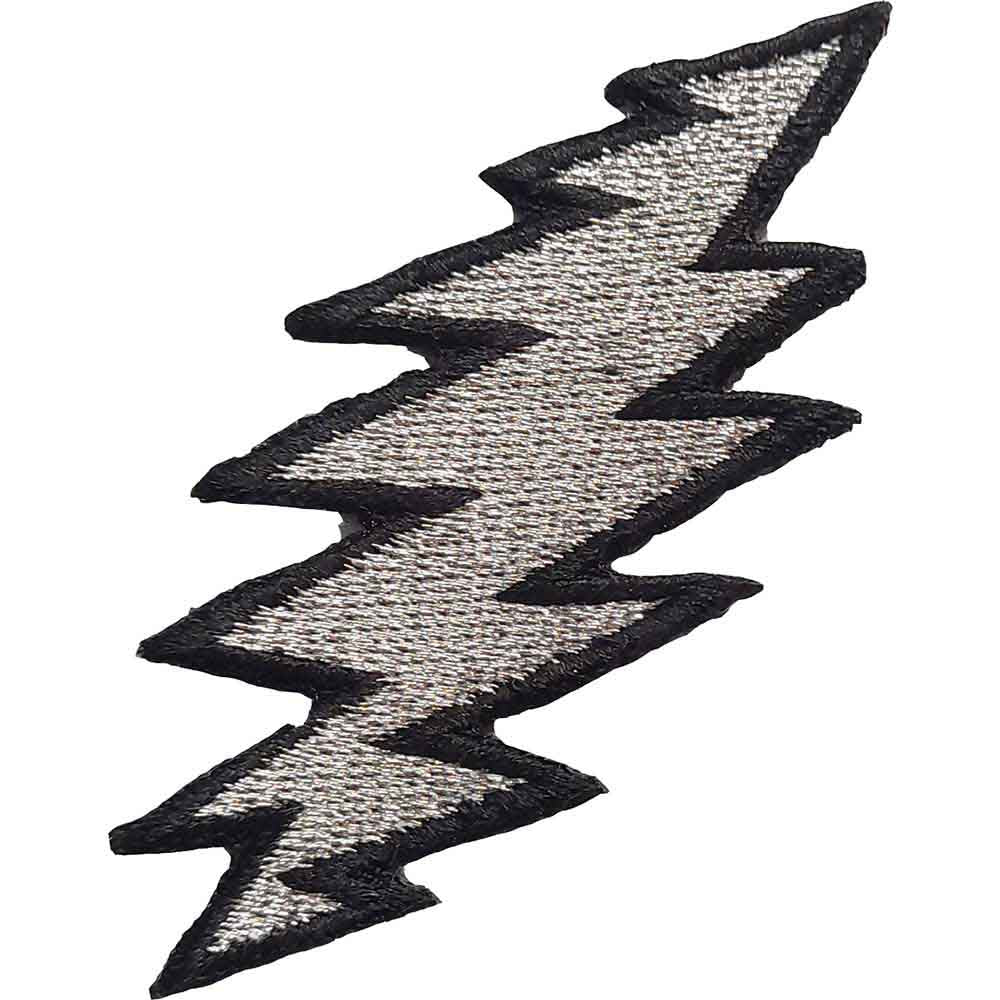 Grateful Dead Standard Patch Lightning Silver