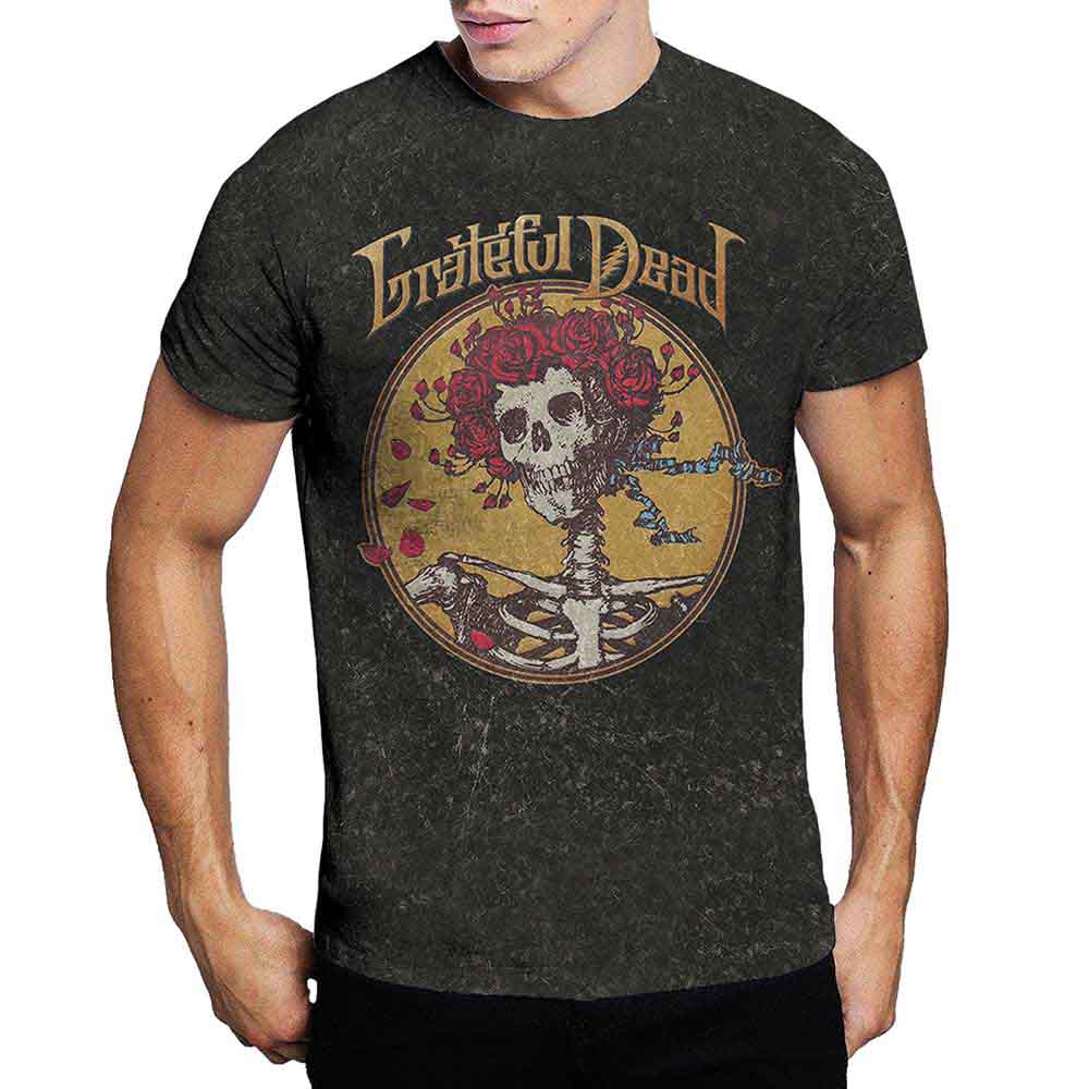Grateful Dead Unisex T-Shirt Best of Cover (Dip-Dye) (Wash) Black (M)