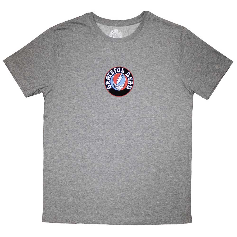 Grateful Dead Unisex T-Shirt Mini Steal Your Face Logo Grey (M)