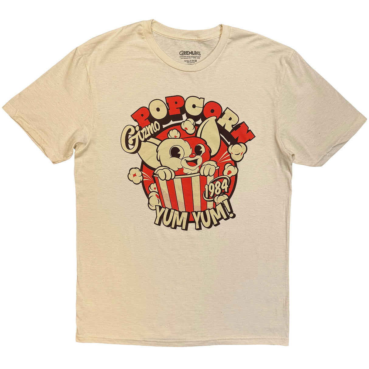 Gremlins Unisex T-Shirt Gizmo Popcorn Natural (S)