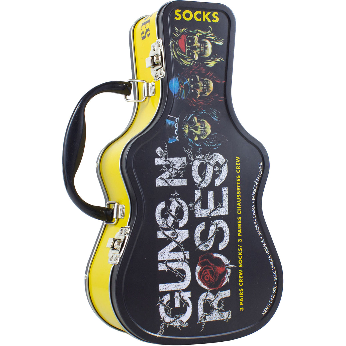 Guns N' Roses Unisex Sock Guitar Tin Logos Multicoloured (UK Size 6.5-11)