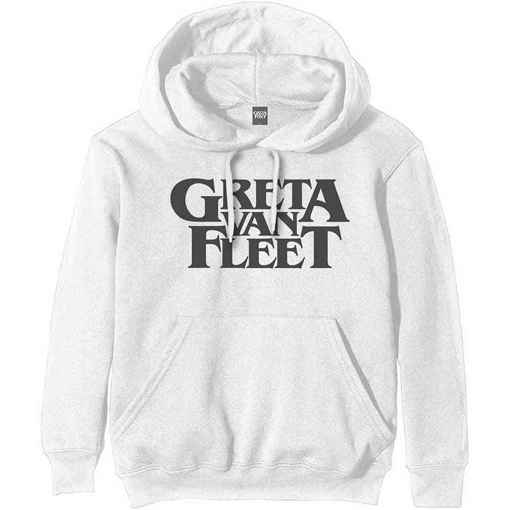 Greta Van Fleet Unisex Pullover Hoodie Logo White (XL)