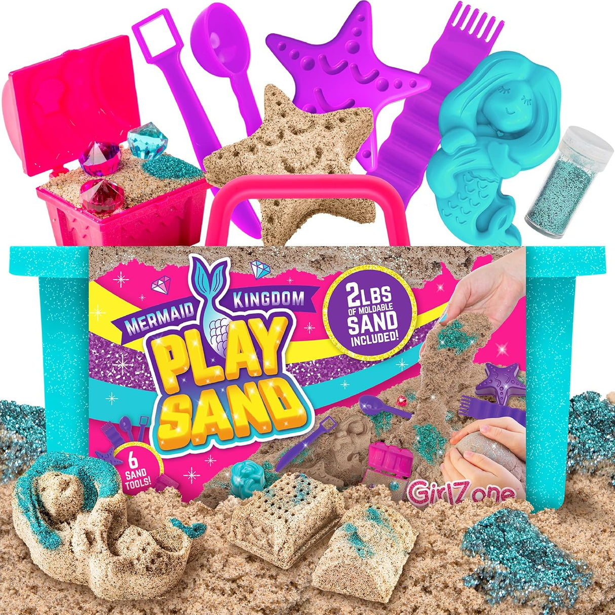 GirlZone Mermaid Kingdom Play Sand Kit