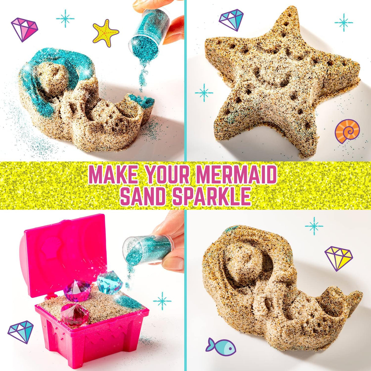 GirlZone Mermaid Kingdom Play Sand Kit