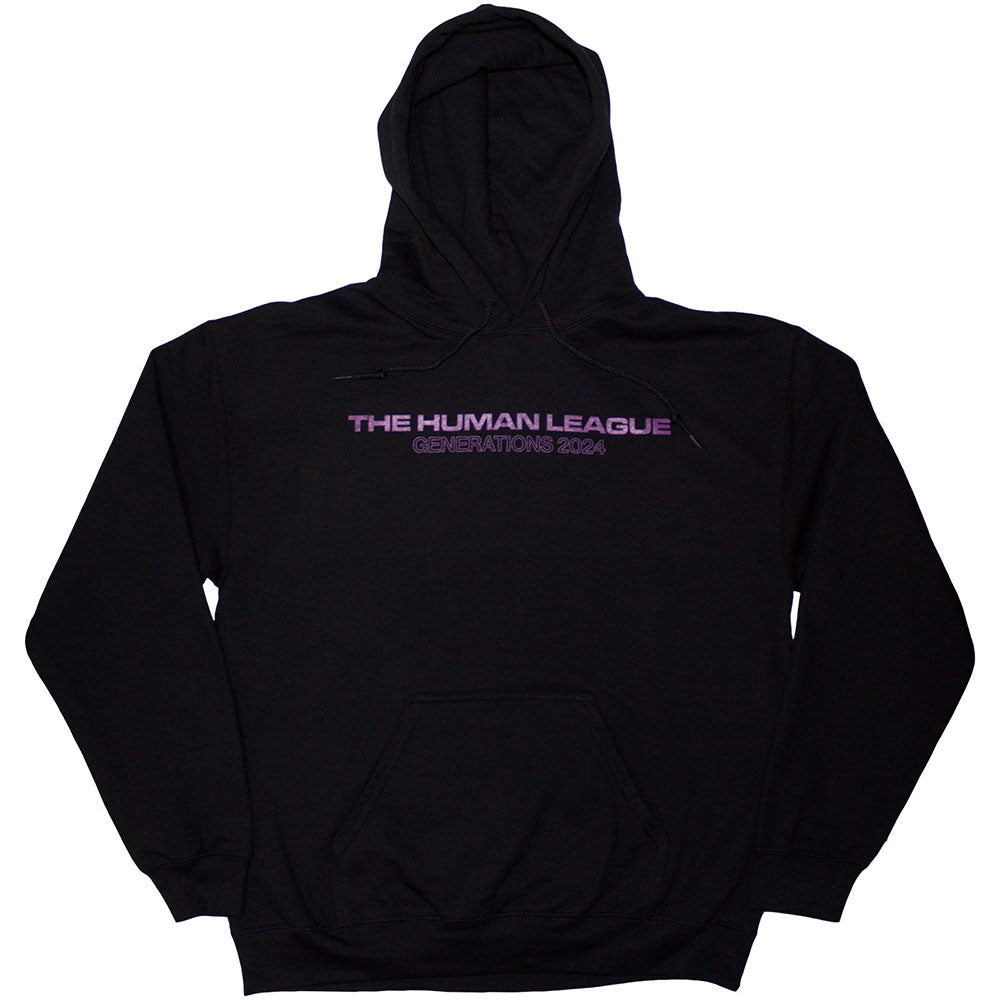 The Human League Unisex Pullover Hoodie Generations Tour '24 Logo Black (L)