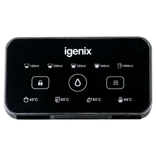 Igenix Instant Hot Water Dispenser with Touch Controls Black
