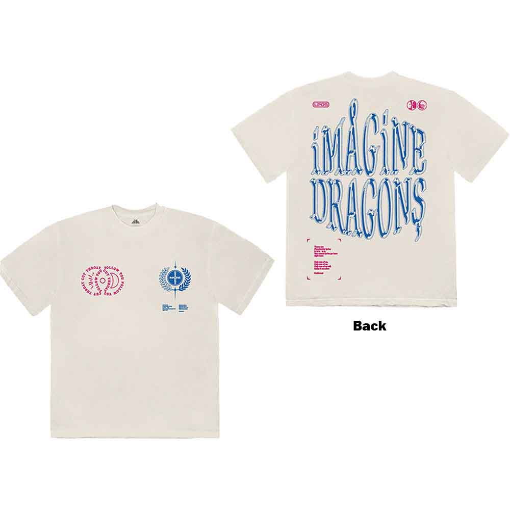 Imagine Dragons Unisex T-Shirt Lyrics (Back Print) Natural (XXL)