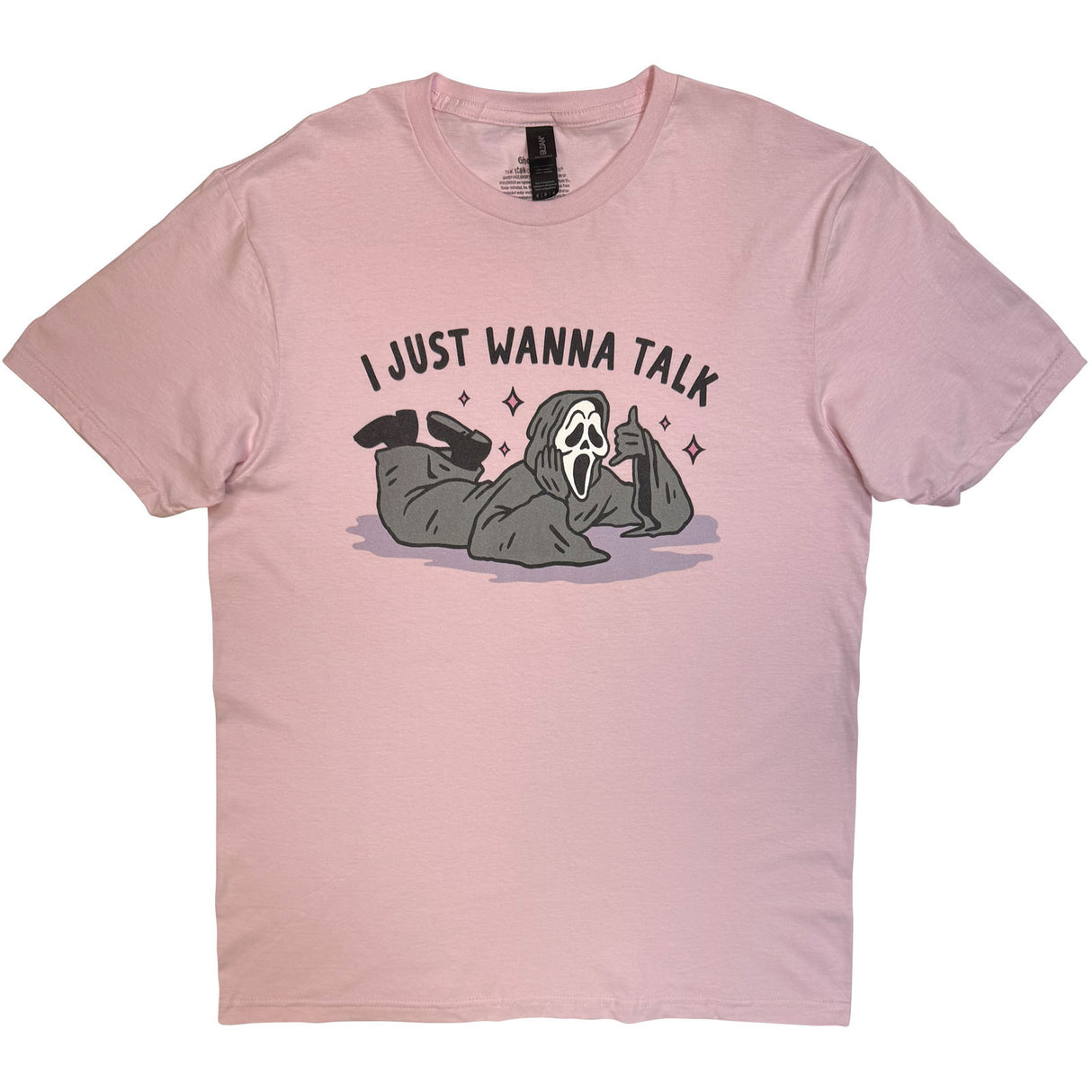 Ghostface Unisex T-Shirt I Just Wanna Talk Pink (XXL)