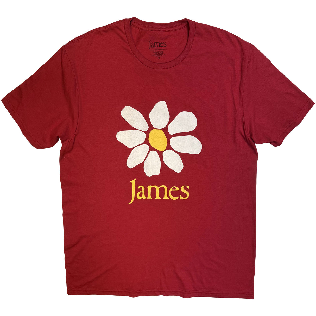 James Unisex T-Shirt Daisy Logo Red (XXL)