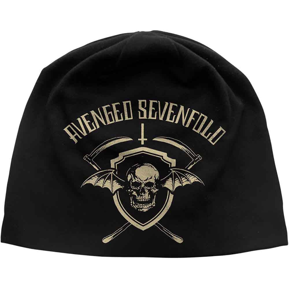 Avenged Sevenfold Beanie Hat Shield (Discharge Print)