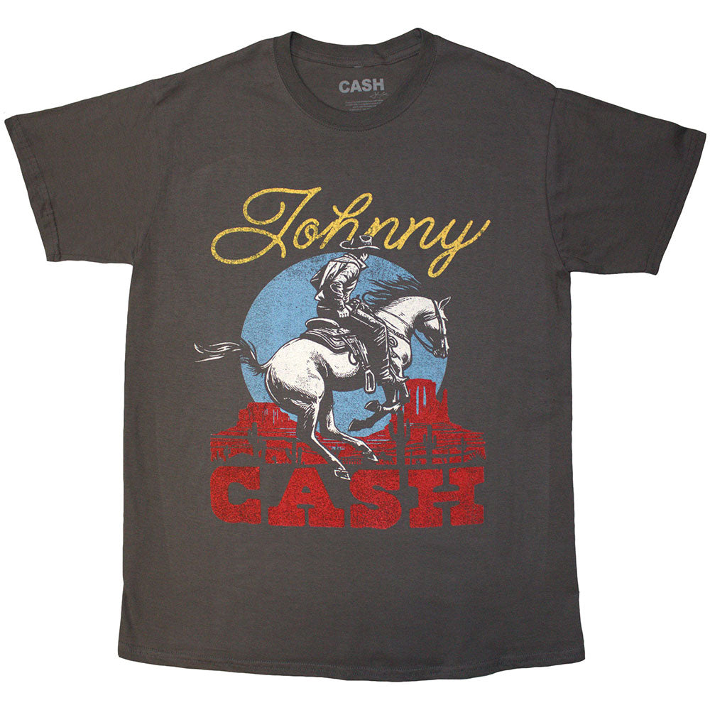 Johnny Cash Unisex T-Shirt Gallop Grey (XXL)
