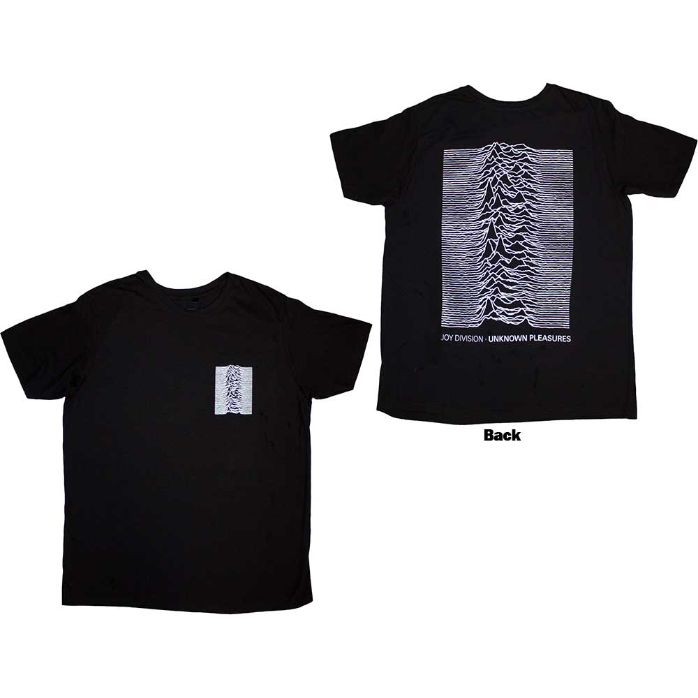 Joy Division Unisex T-Shirt Pulsar Pocket Wave (Back Print) Black (XXL)