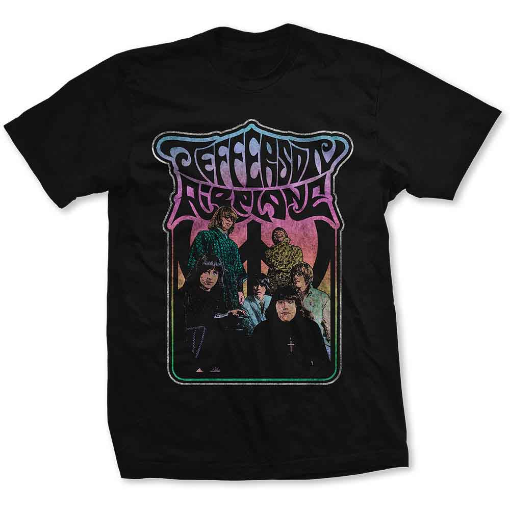 Jefferson Airplane Unisex T-Shirt Band Photo Black (XL)